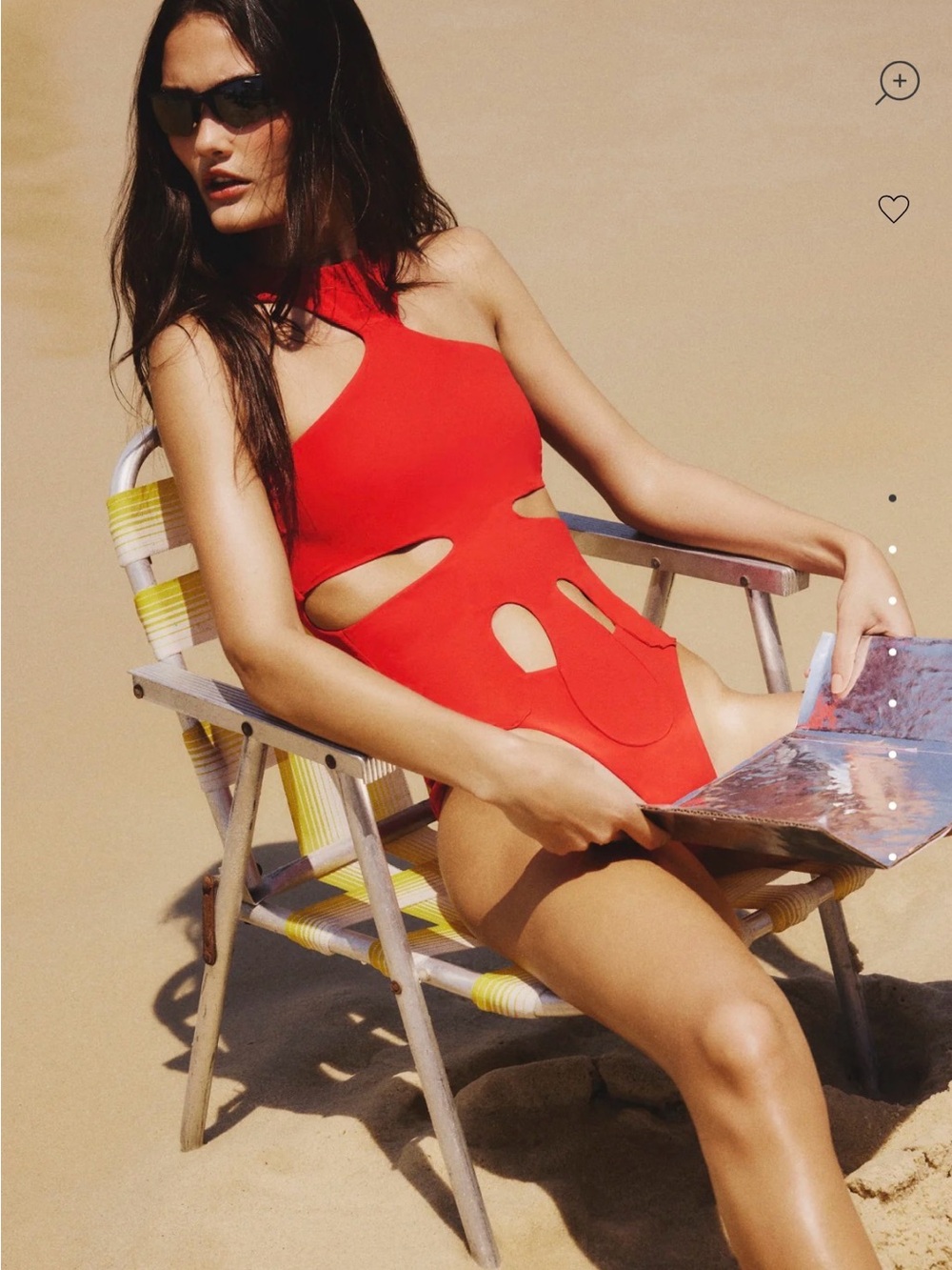 cult gaia Red Cutout One-Piece Swimsuit